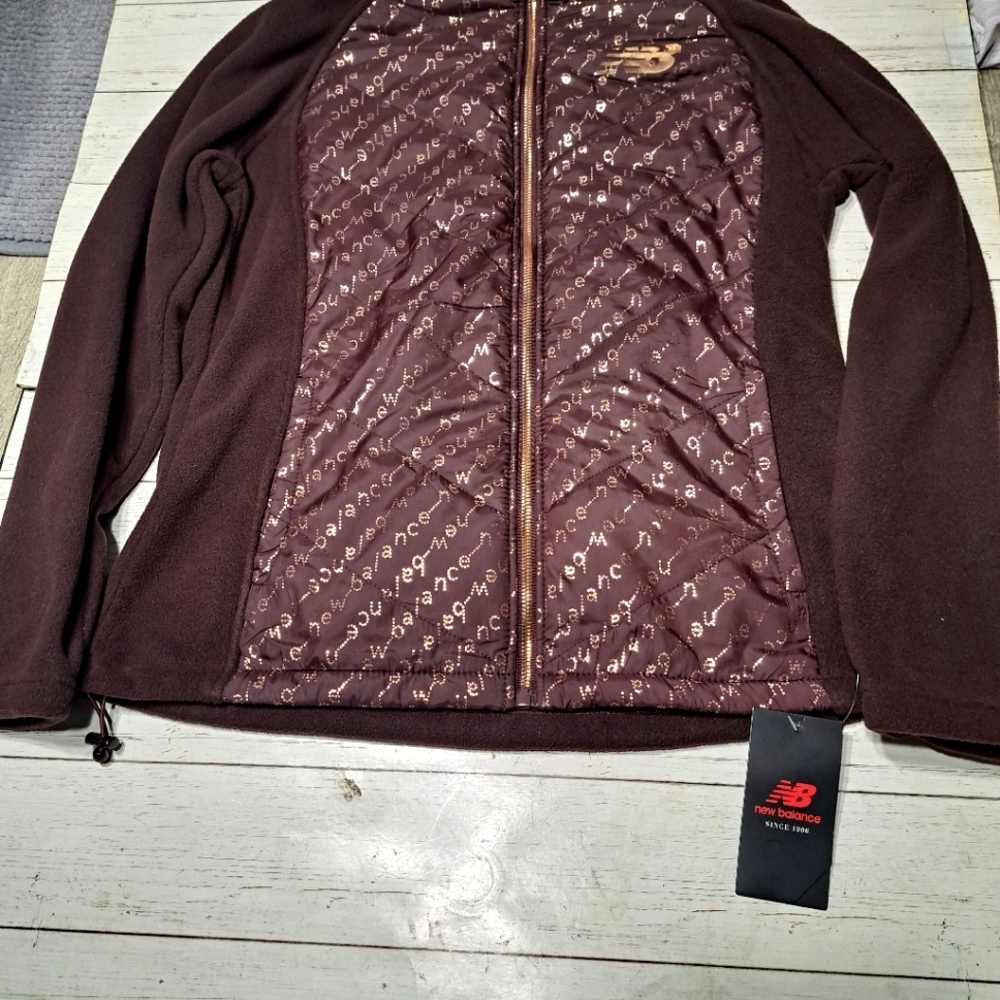 New Balance, 100% polyester, Womens fleece Zip-Up Jacket